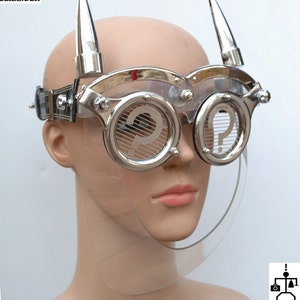 30% OFF Hi Tek ハンドメイド 未来的 モダン スチームパンク コスプレ サイバーウェーブ ゴシック シック ファイ メタルレンズ コスチューム アーティスト 珍しい パーティー アイウェア マスク