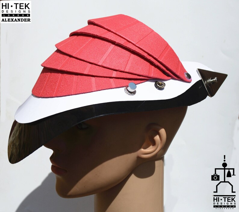 Hi Tek Alexander handmade futuristic modern futuristic sci fi steampunk unusual party eyewear mask hat