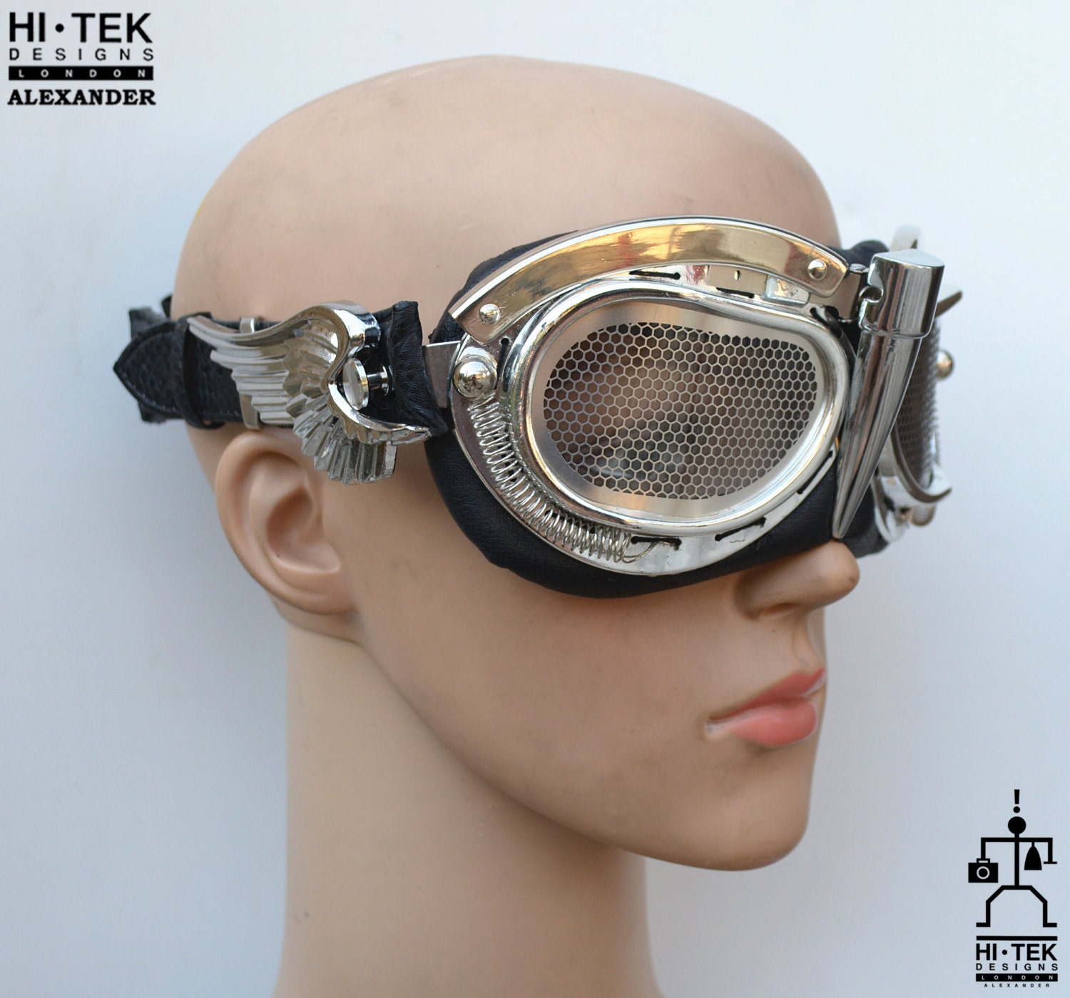 【Hi-Tek Designs London ALEXANDER】サングラス Hi Tek Designs London ALEXANDER Sunglasses Silver Black