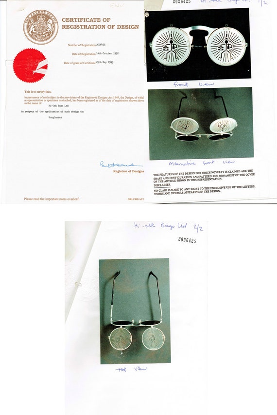 Hi Tek Round Silver Metal Frame With Flat Black Lens Unisex