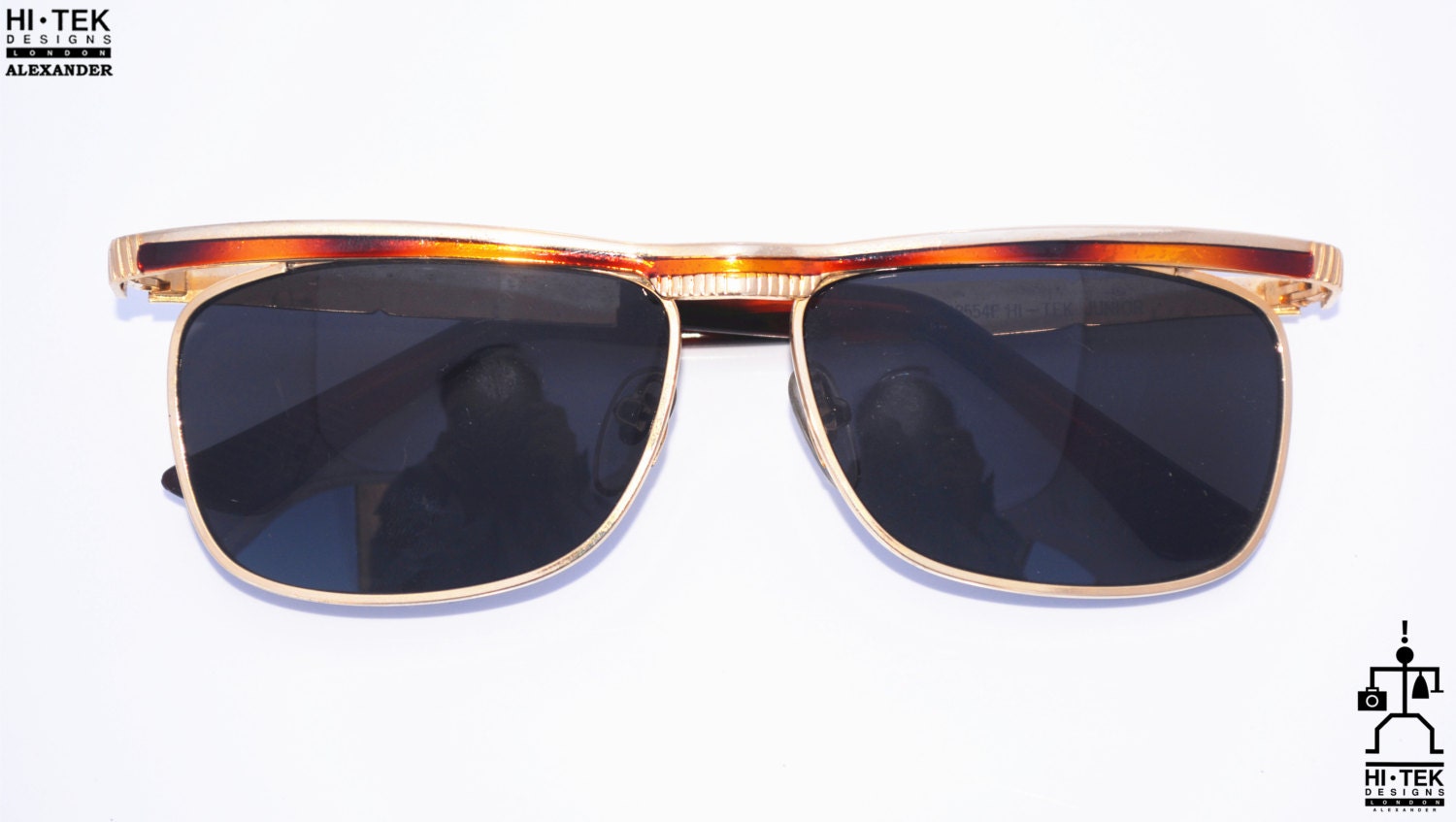 Hi Tek Alexander Square Metal Steampunk Wayfarer 80's Men