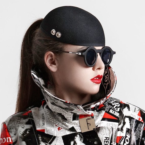 Occhiali Da Sole Gotici Steampunk Con Montatura Ovale In Metallo - Foto 5