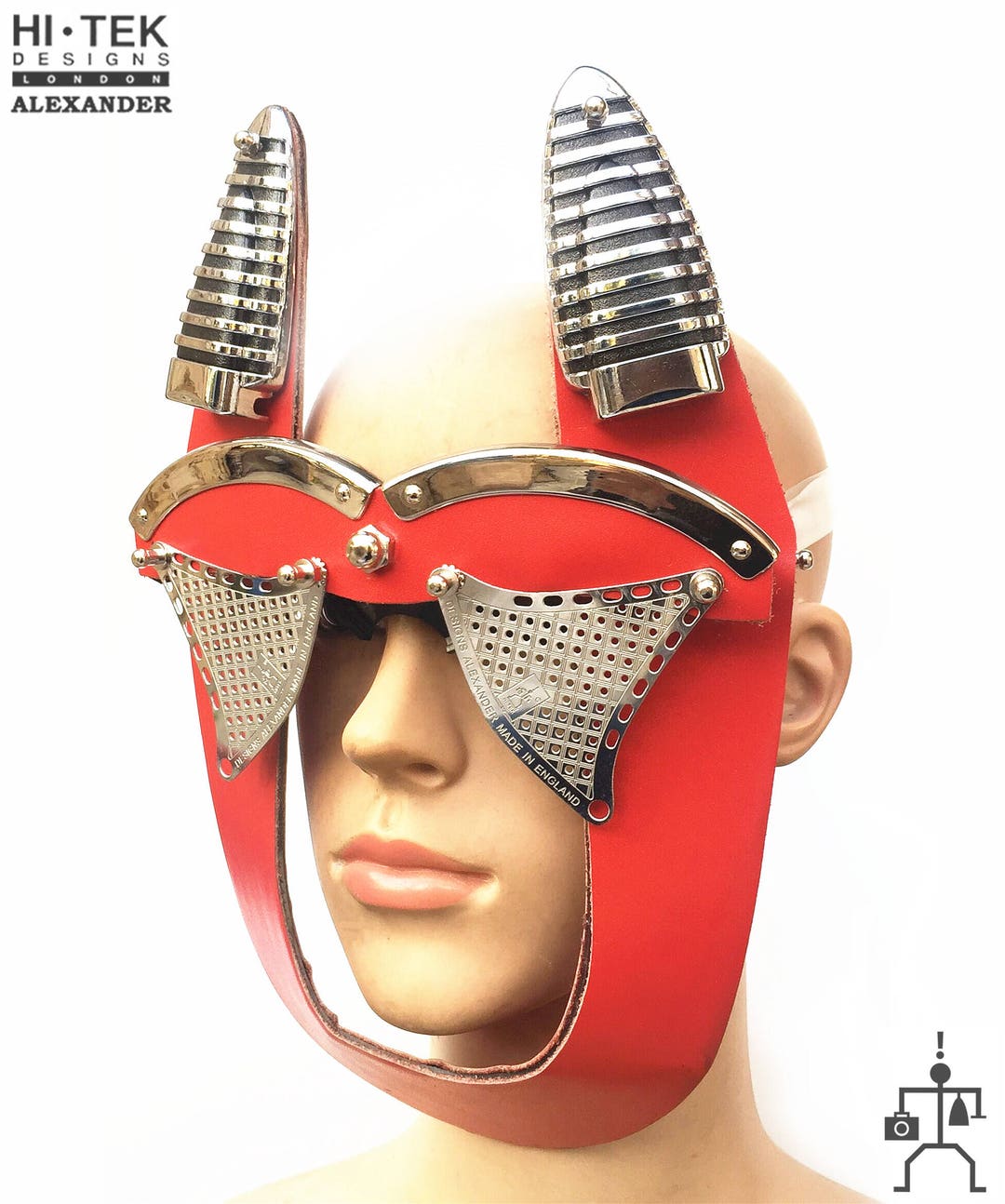 Hi Tek Alexander Handmade Leather Mask: Futuristic Sci-fi Headwear - Etsy