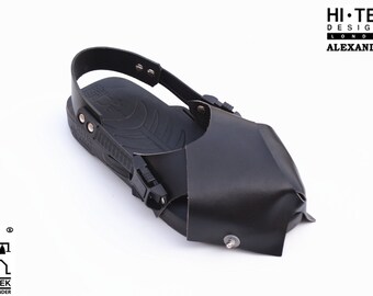 Hi Tek Alexander goth unique unusual futurisitc handmade EVA  leather unisex beach sandal