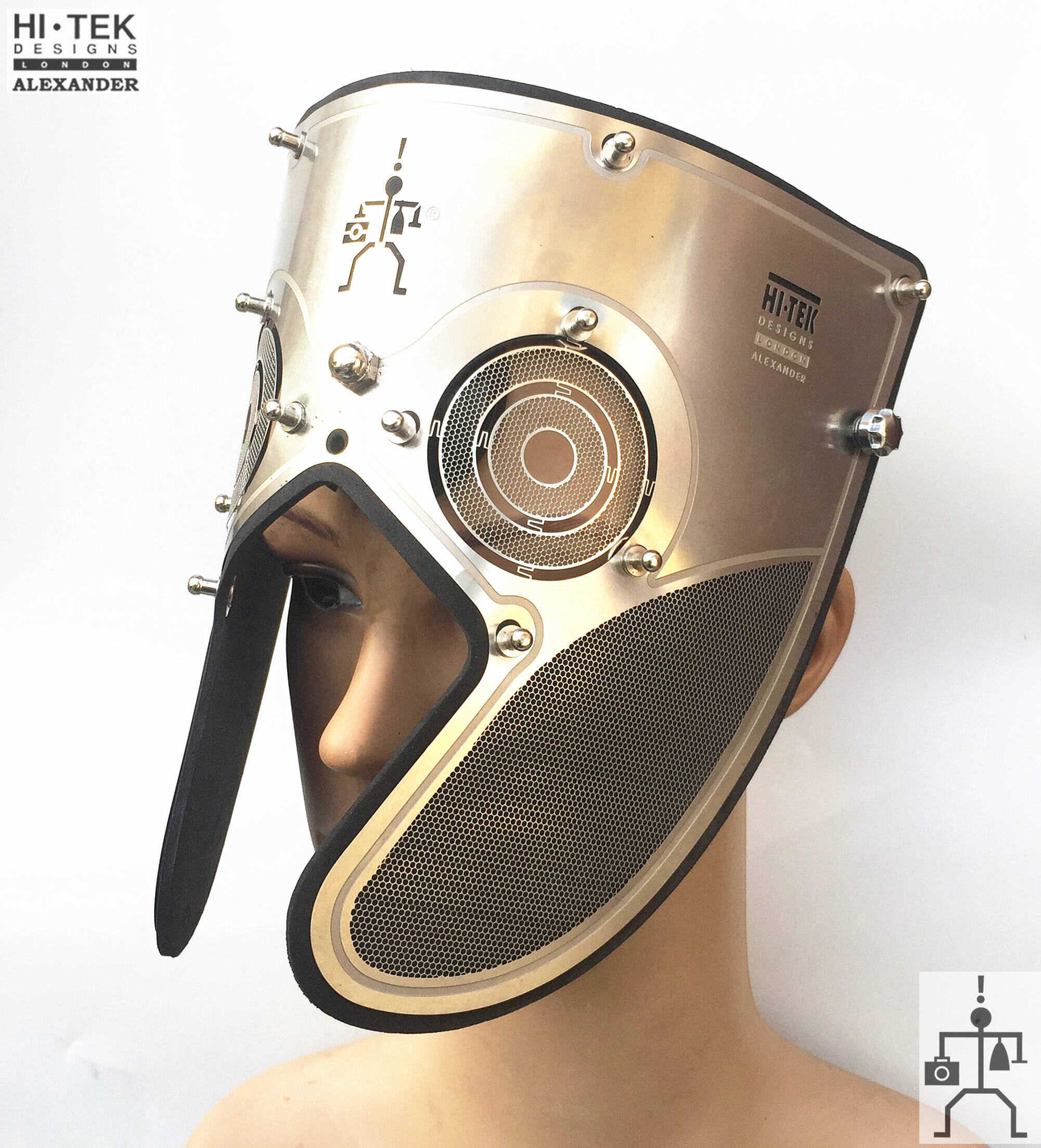 Hi Tek Alexander Stainless Steel Mask: Handmade Futuristic Headwear - Etsy