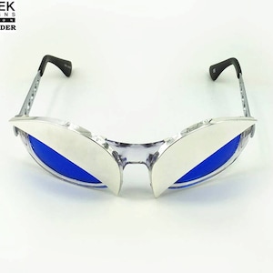 Hi Tek Alexander vintage oblong plastic metal sport aviator sunglasses