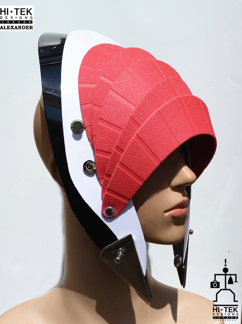 Hi Tek Alexander handmade futuristic modern futuristic sci fi steampunk unusual party eyewear mask hat