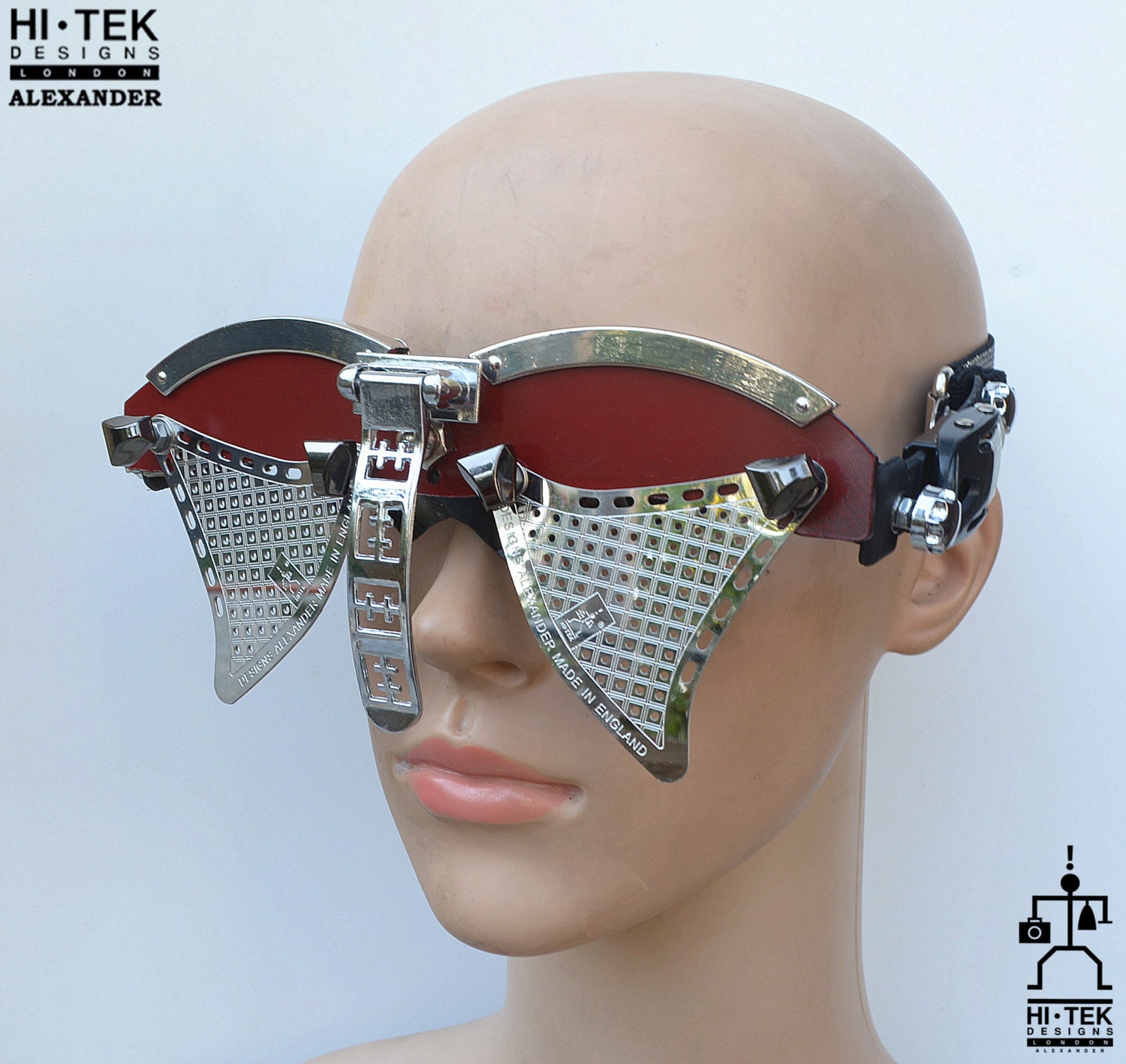 【Hi-Tek Designs London ALEXANDER】サングラス Hi Tek Designs London ALEXANDER Sunglasses Silver Black