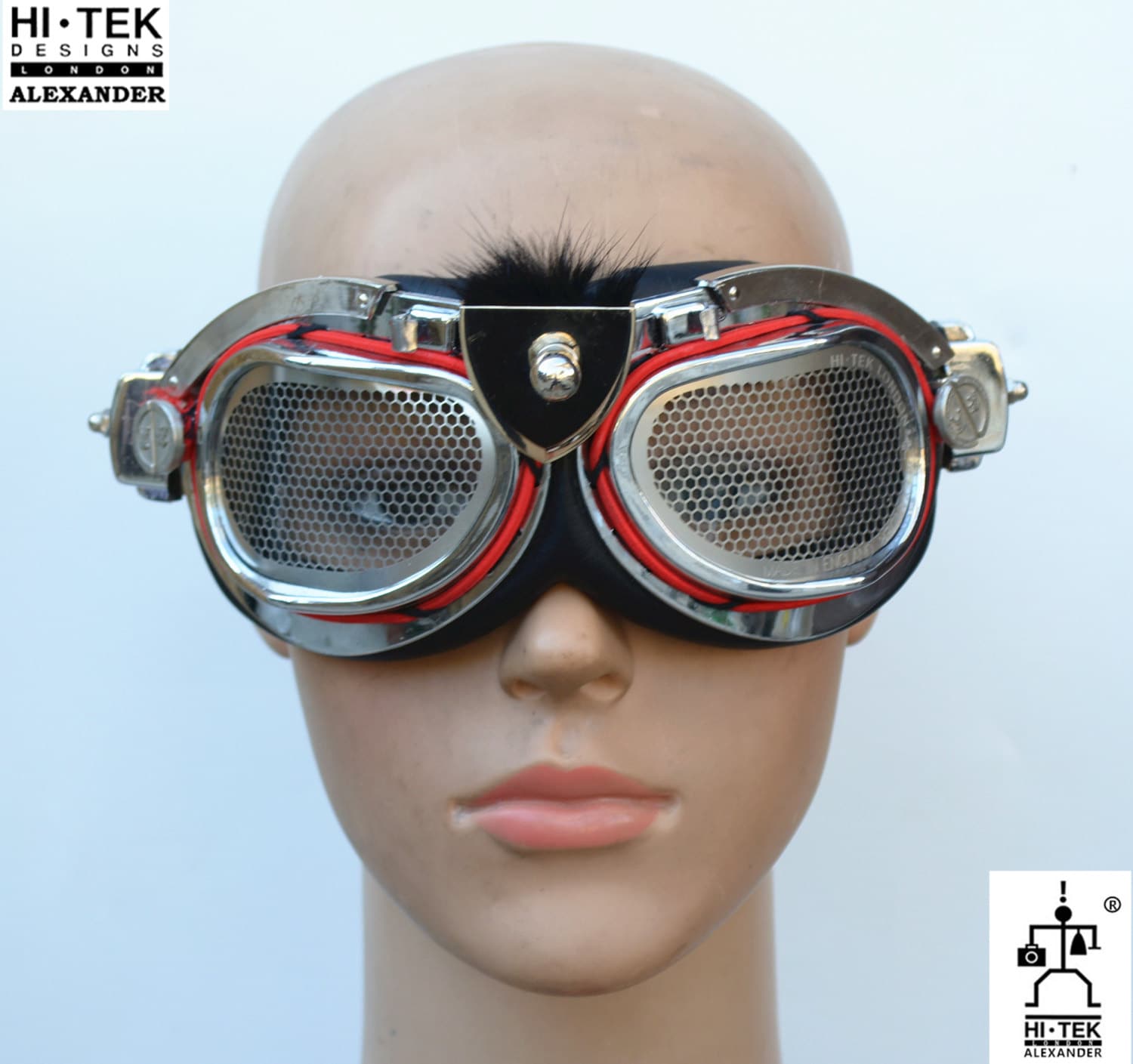 【Hi-Tek Designs London ALEXANDER】サングラス Hi Tek Designs London ALEXANDER Flip Up Round Sunglasses for Men