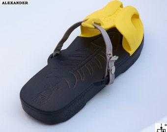 Hi Tek Alexander goth unique unusual futurisitc handmade EVA unisex beach sandal