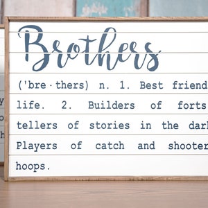Brother Definition Wood Sign | Shiplap Sign | Nursery Sign | Siblings | Kids Room | 18x12