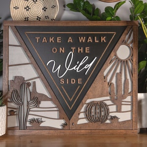 Original Take a Walk Wood Sign | Outdoor Adventures | Take a Hike | 3D | Engraved | Travel Sign | Gift Idea | Home Decor | 20x17