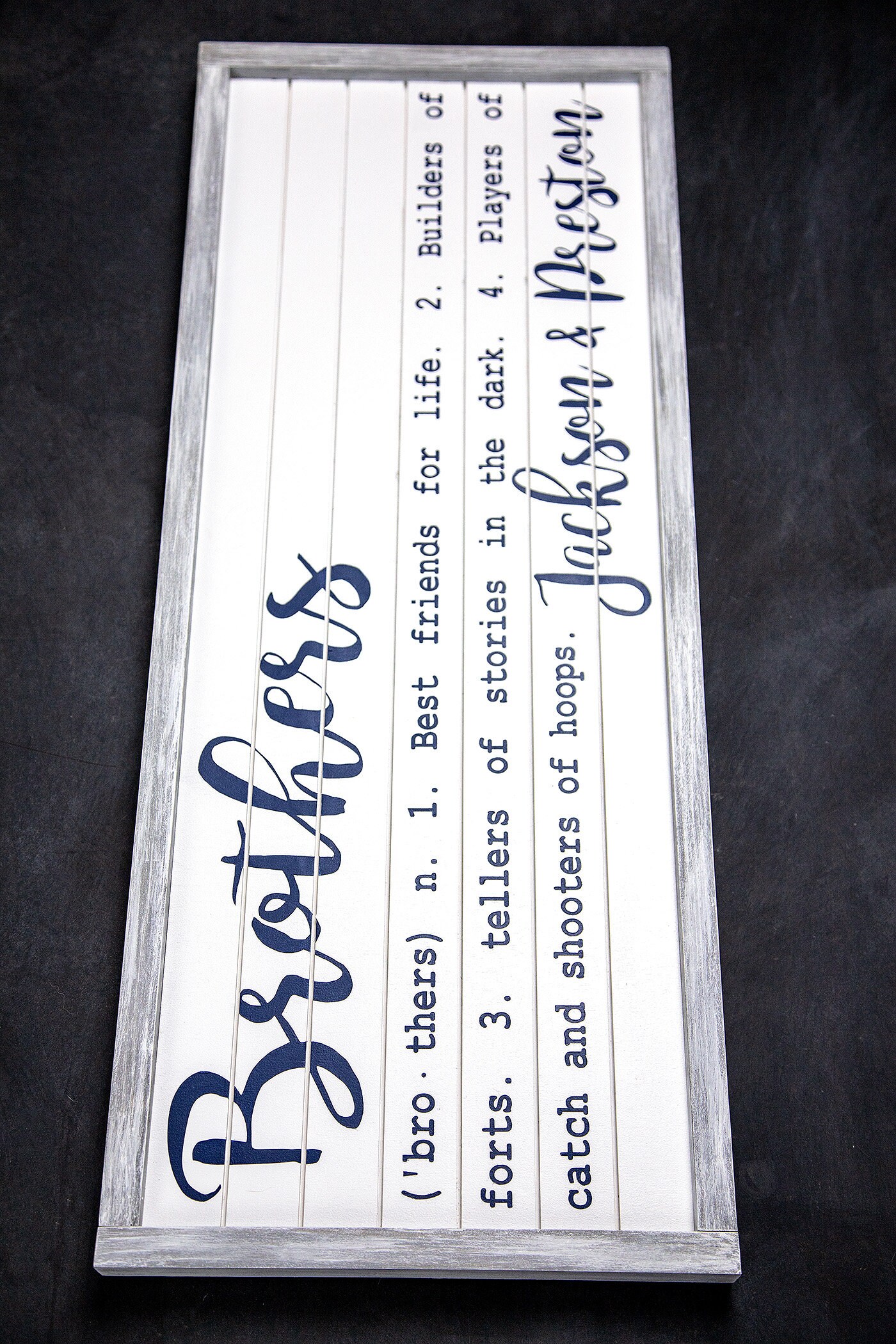 Brother Definition Wood Sign | Custom Names | Shiplap Sign | Nursery ...
