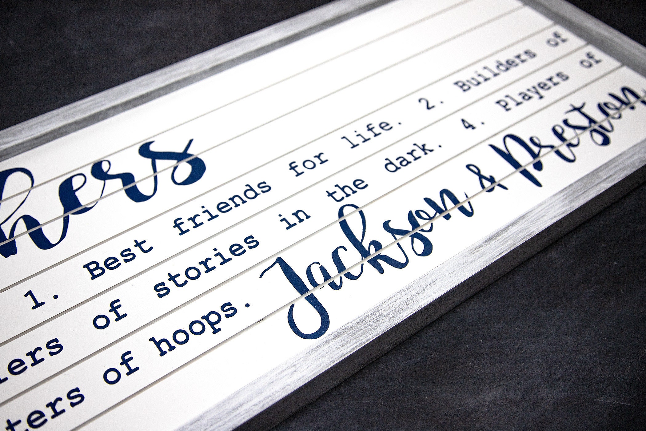 Brother Definition Wood Sign | Custom Names | Shiplap Sign | Nursery ...