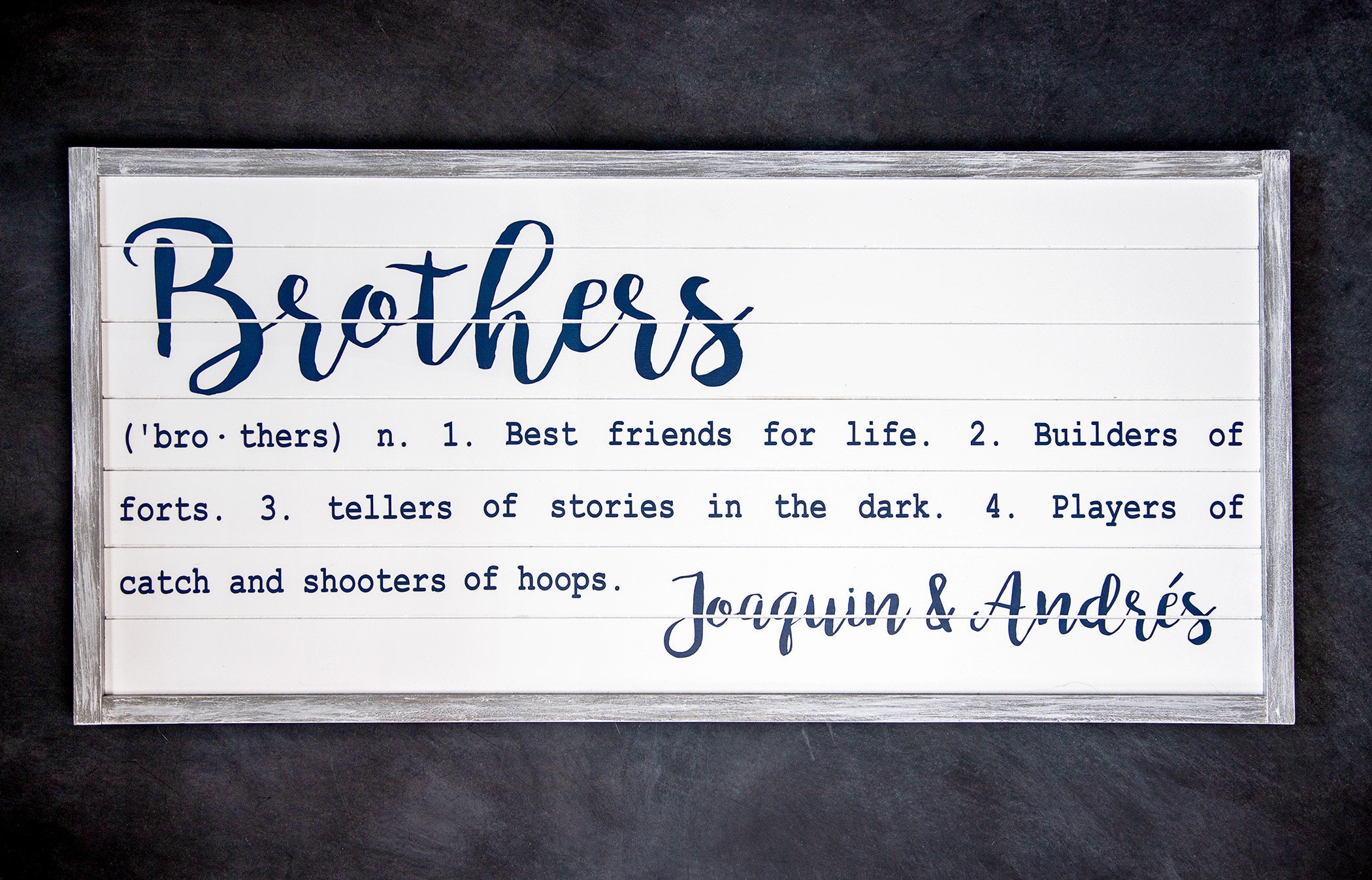 Brother Definition Sign Brother Definition Wood Sign | Custom Names | Shiplap Sign | Nursery ...