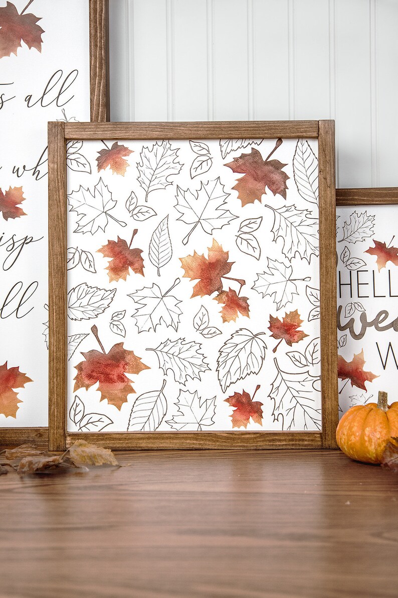 Fall Leaves Wood Sign | Layering Sign | Fall Decor | Seasonal ...
