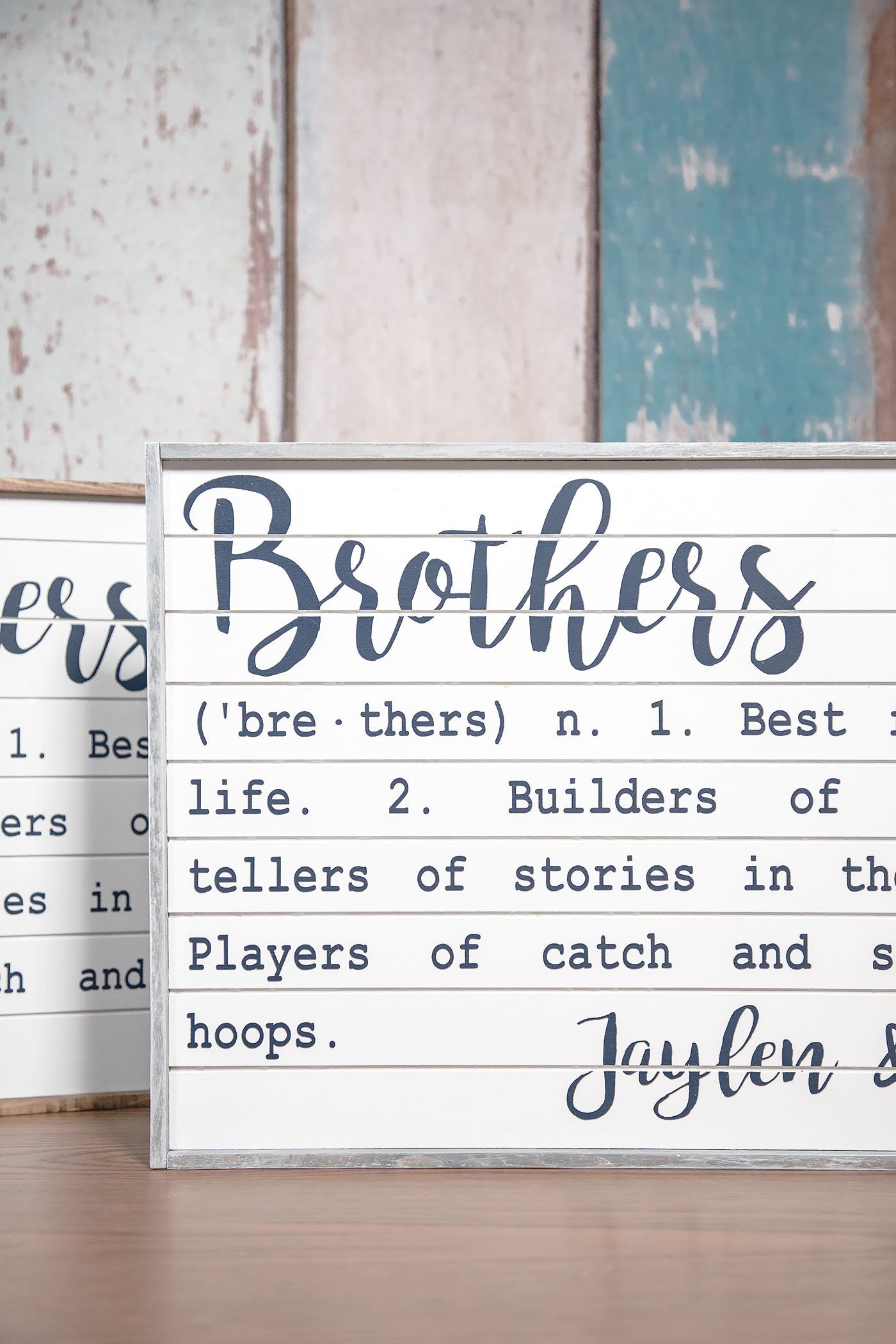 Brother Definition Wood Sign | Custom Names | Shiplap Sign | Nursery ...