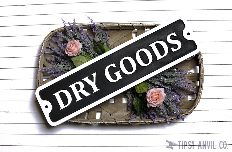 Kitchen Decor Custom 24x6 Dry Goods Wood Sign Engraved Sign 3D Sign Pantry CNC