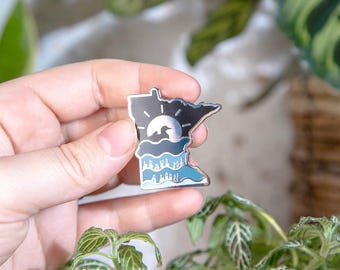 Leave Me A Loon Enamel Pin | Minnesota Themed | Nature Inspired | Original Design | Loons Are Calling | Introvert