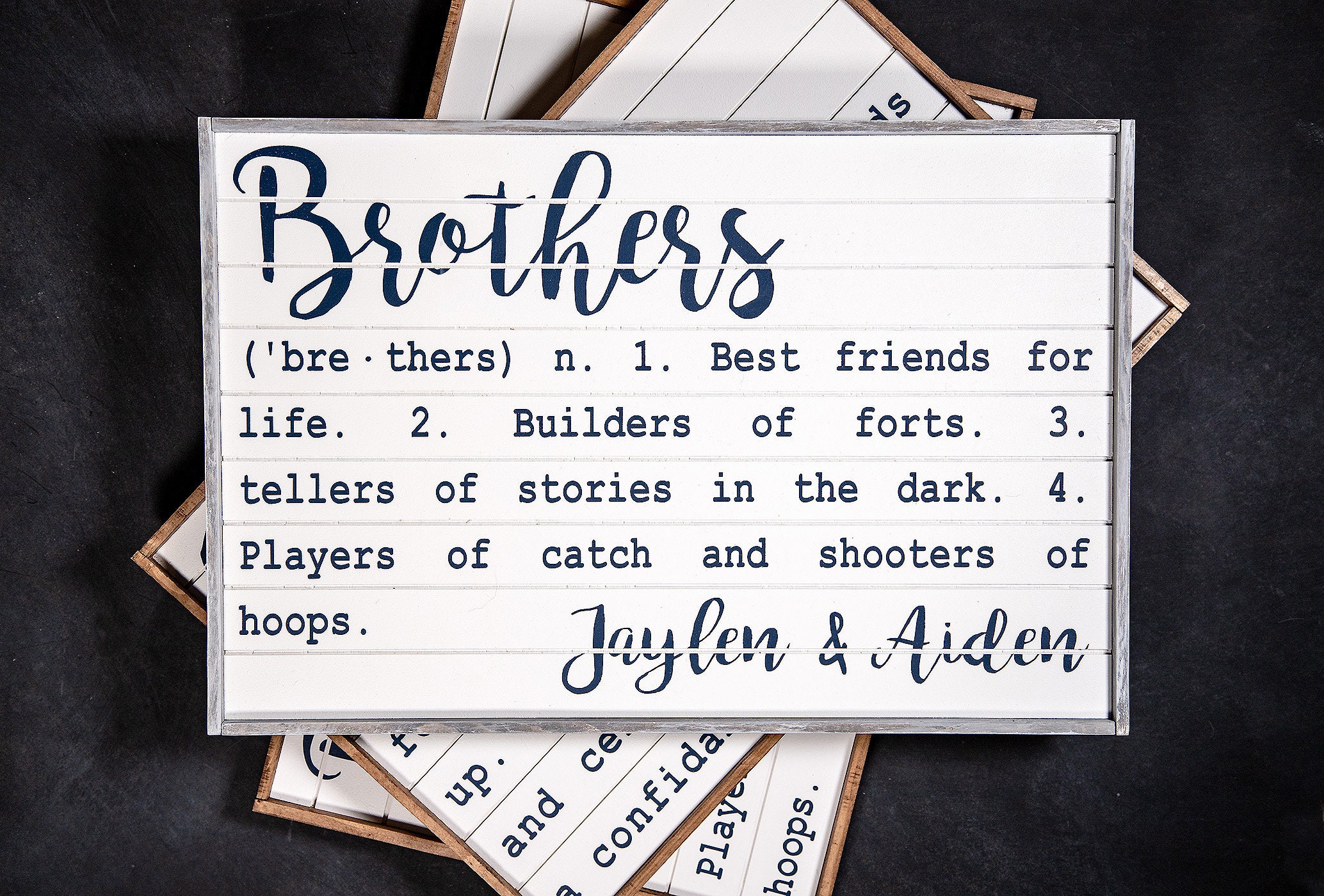 Brother Definition Sign Brother Definition Wood Sign | Custom Names | Shiplap Sign | Nursery ...