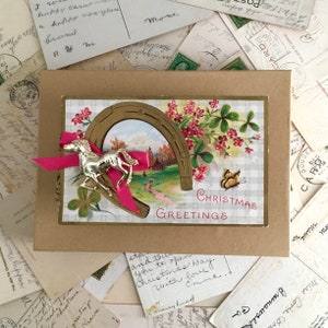 Old Postcard Pin and Postcard Set Antique Postcard Vintage Brooch Pin Cute Jewelry Fashion Jewelry