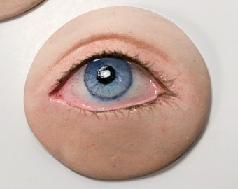 Hand Painted Lover's Eye Pin – Customizable Badge