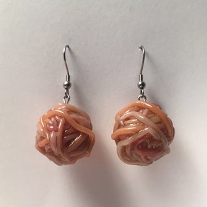 Writhing Ball of Worms Earrings - Realistic Slimy Worm Polymer Clay Earrings -  Weird Jewelry - Creepy Earrings - Body Horror Jewelry