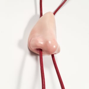 Bloody Nose Bolo Tie - Weird Jewelry Horror Lariat Necklace Halloween Accessories