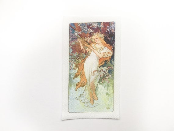 Spring Alphonse Mucha Print Patch Sew on Art Nouveau Patch | Etsy