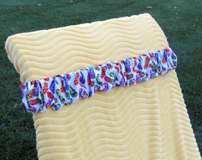 Flip Flops on White. Beach. Resort. Bachelorette Party. Destination