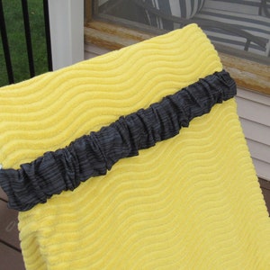 Black with gray stripe. Masculine. Husband. Guy trip. Resort. Cruise. Mens unique gift. Family vacation. Towel holder. Honeymoon. Newlywed.