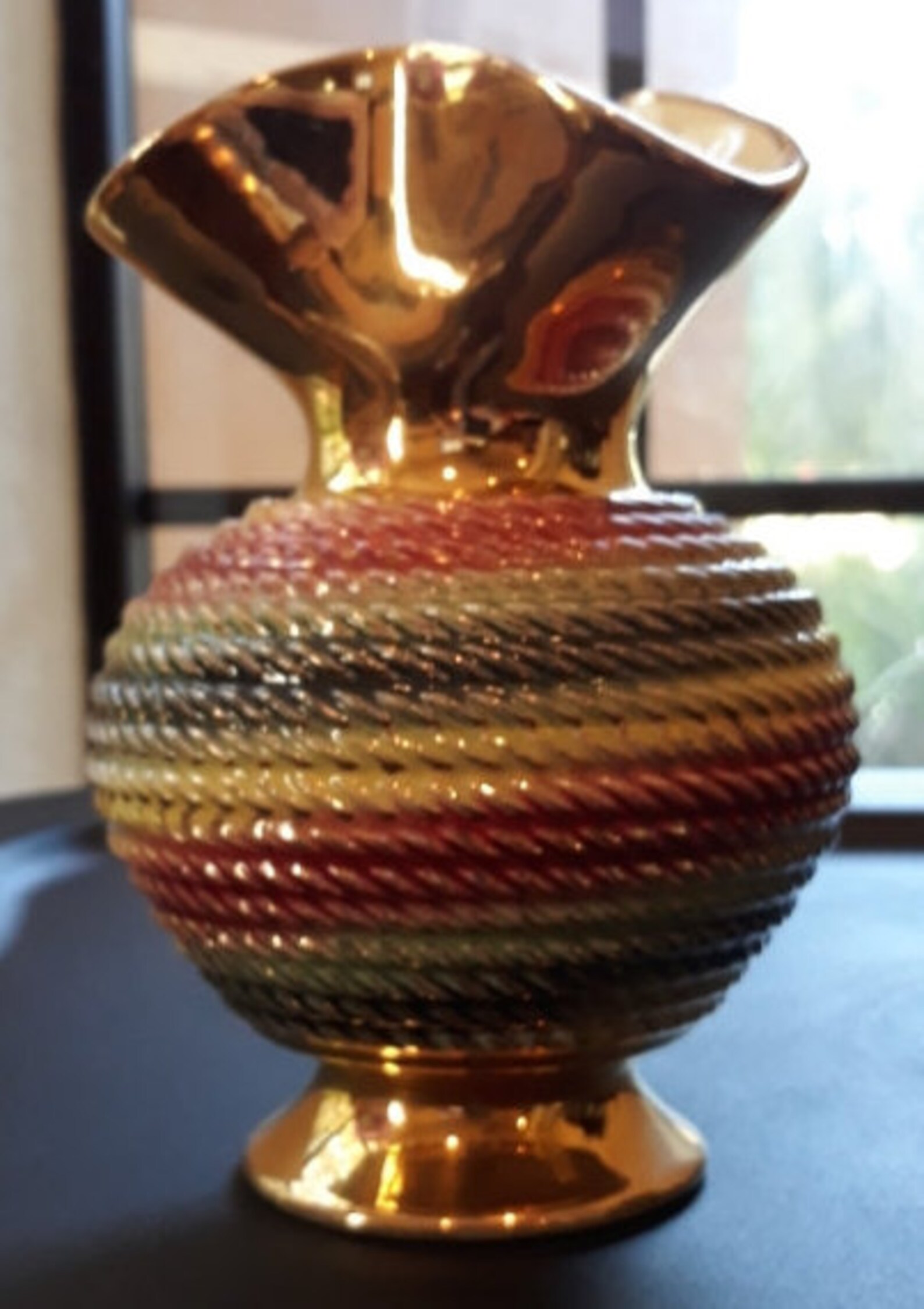 Vintage Italy Florentine Small Vase Etsy