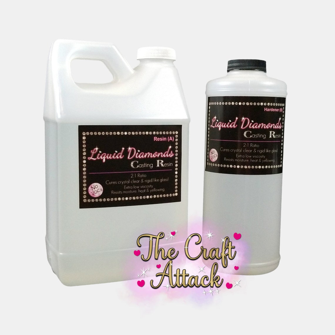Liquid Diamonds epoxy resin 96 oz. FREE domestic shipping Etsy