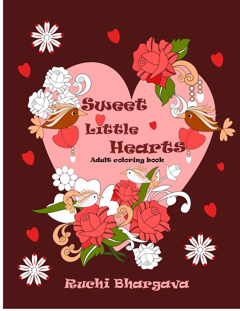 Download Sweet Little Hearts Coloring Book Pdf Format Etsy