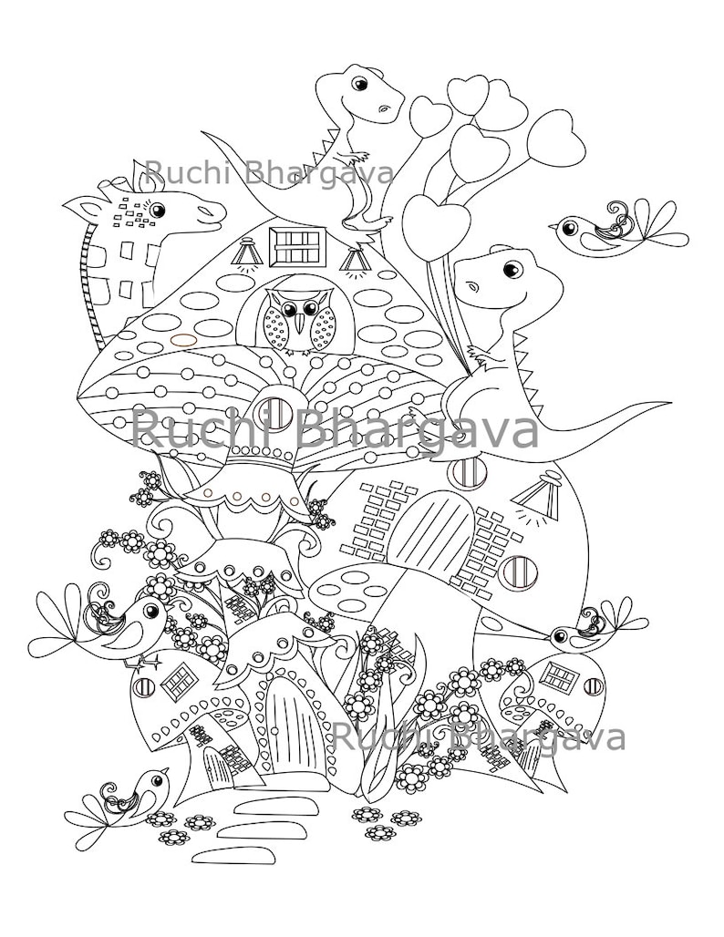 Download Adorable Animal Kingdom Coloring Book Pdf format | Etsy
