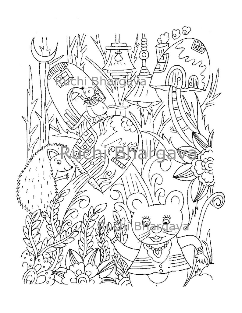 Download Adorable Animal Kingdom Coloring Book Pdf format | Etsy