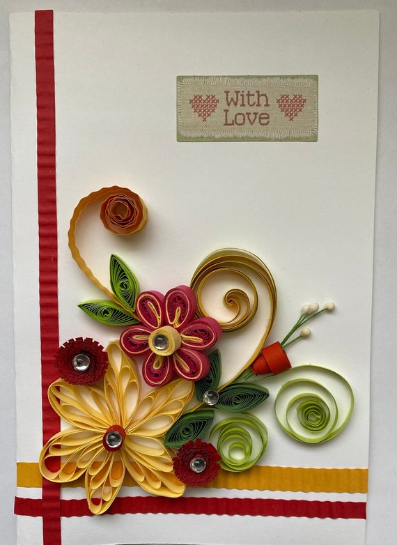 Congratulations Quilling Card - Handmade Greeting Card For Graduation & Special Occasions