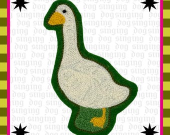 Porch Goose - Sew or Glue on Handmade Chainstitched Patch