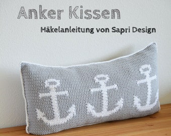 E-Book Crochet Motif Ancre Coussin 30 x 60 cm