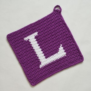 E-Book patrón de crochet letra "L" agarradera