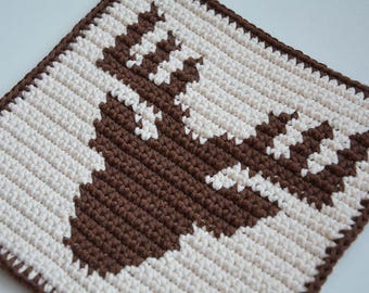 Deer Potholder Crochet Pattern - for beginners