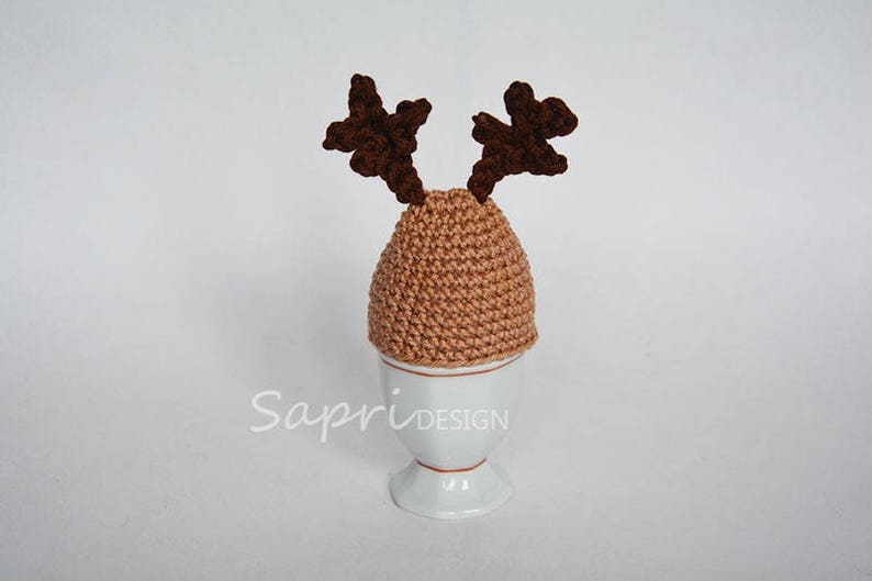 Reindeer Egg Cosy Crochet Pattern image 2
