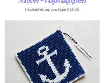 Anchor Potholder Crochet Pattern - for beginners