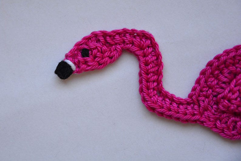 Flamingo Applikation Aufn\u00e4her H\u00e4kelanleitung