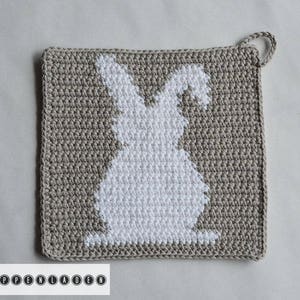 Bunny Potholder Crochet Pattern - for beginners