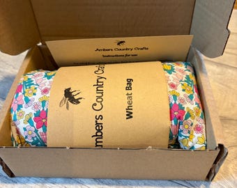 Liberty  Wheat Bag. Wheat Bag Liberty  fabric called  Flower Show Sunrise, Hampstead Meadow .Hot Wheat  Pack, Lavender Heat Pack.