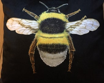 Black Bee Cushion.