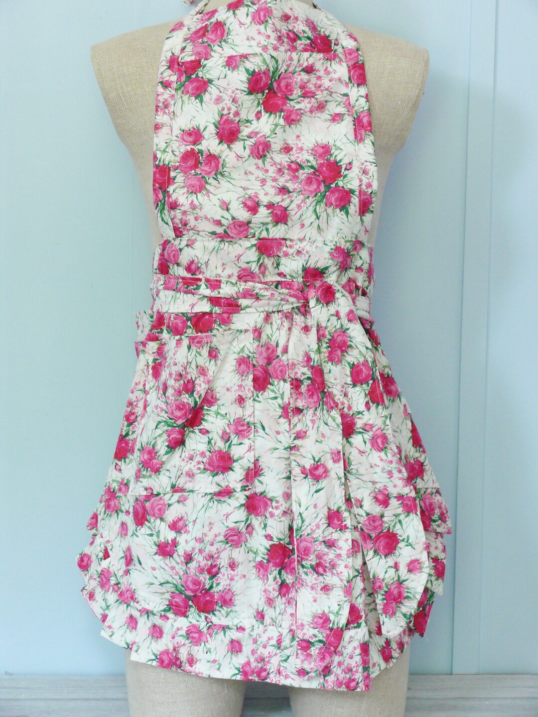 Ladies Liberty Apron, Ladies Apron, Summer Apron, Roses, - Etsy