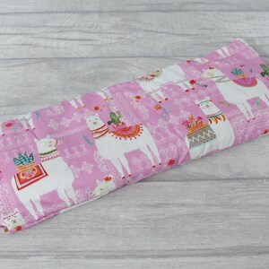 Microwaveable Wheat bag , Wheat Bag Pink Lamas fabric. Hot Wheat  Pack, Lavender Heat Pack, Get well soon Gift