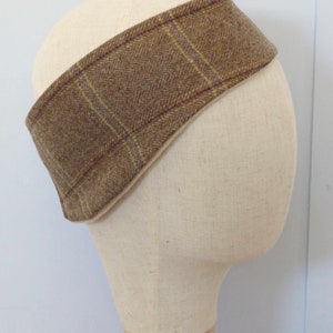 Handmade Lovat Tweed Headband: Wool Head Warmer